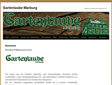 Tablet Screenshot of gartenlaube-marburg.de